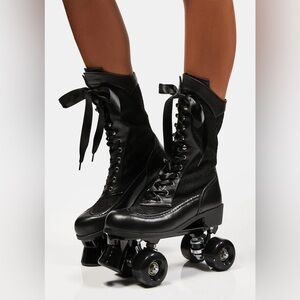 Widow Victoria Lace/Leather Roller Skates